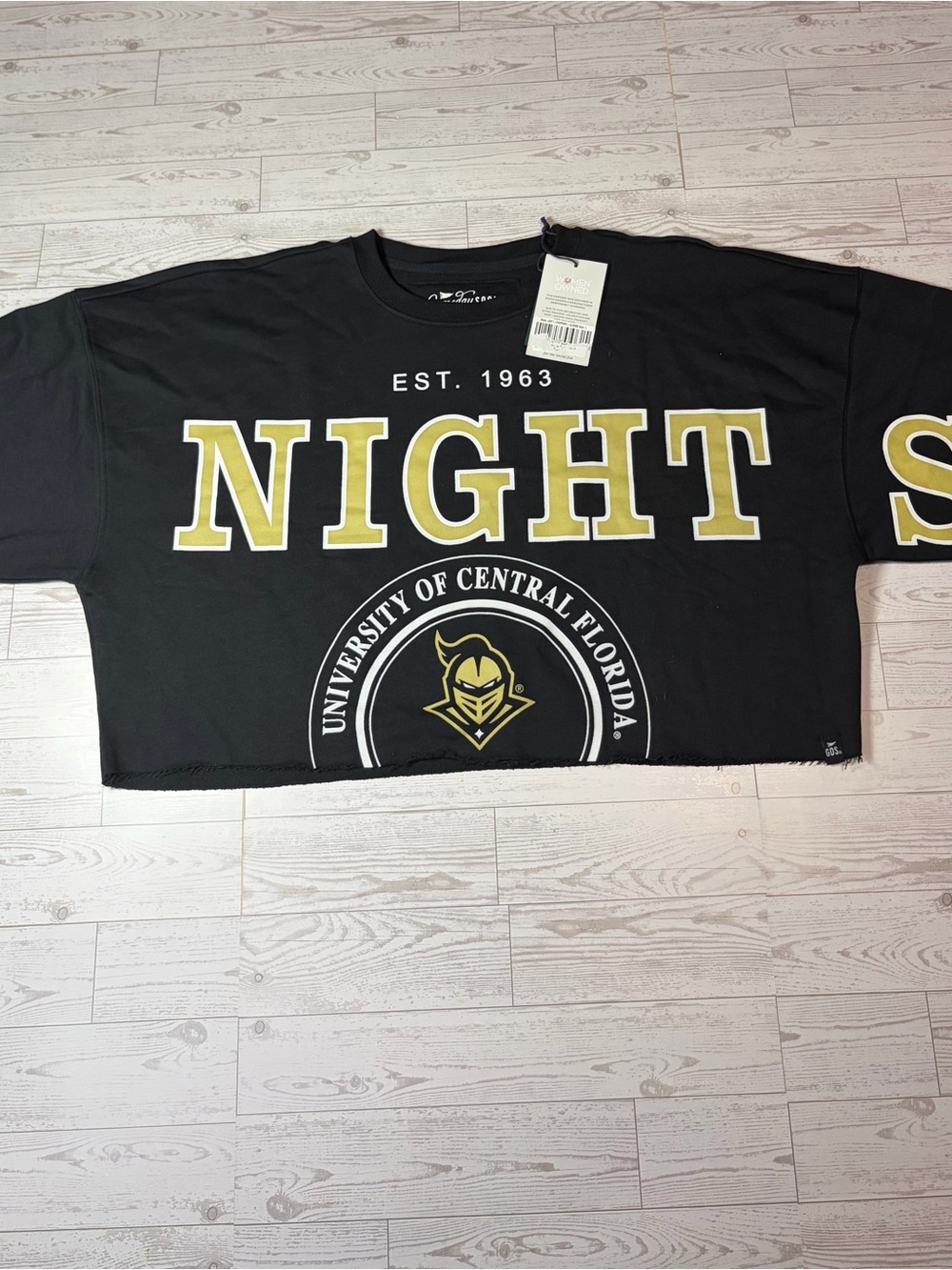 University of Central Florida Black & Gold Crop Top Tee